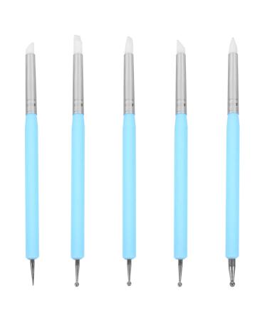 1 Set Nail Pen Nail Art Point Drill Drawing Brush Pen Nail Art Drawing Pen Nail Art Needle Pen Wax Pencil for Nails Double Ended Nail Art Double Head Tool Pen Silicone