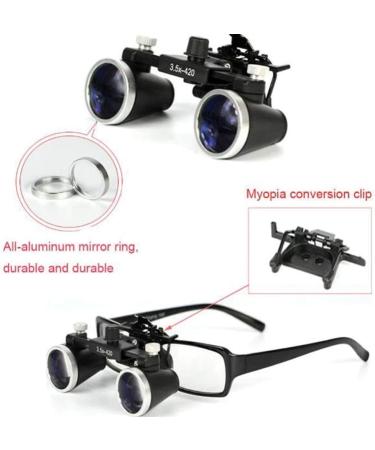 Magnifier 3.5X 420mm Dental Surgery Magnifying Glass Binocular Loupe handsfree Headband Magnifier with Led Headlights with Handy Carry Case for Hobby Electricians Jewelers - Buy Online on GoSupps.com