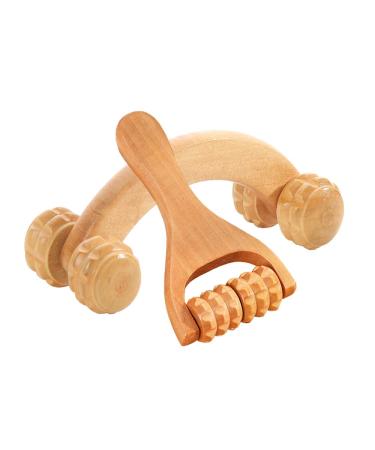 Luxurious massager for natural muscle relief for back neck legs massage device for body shape and skin health wood therapy massage set (No. 4) 2 pieces #4