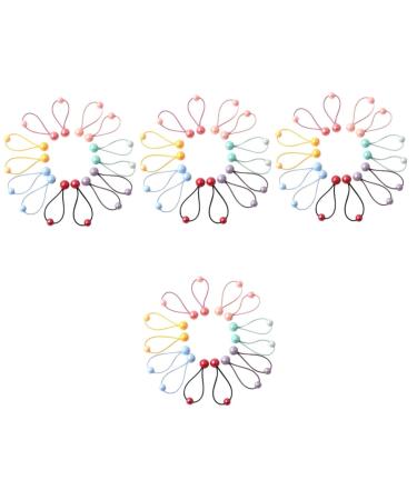 FRCOLOR 28 Pairs Headband Color Hair Tie Hair Ties for Girls Ponytail Holders Small Hair Ties Hair Knockers for Girls Girl Hair Ties Hair Ties with Balls Acrylic Bead Baby Little Girl