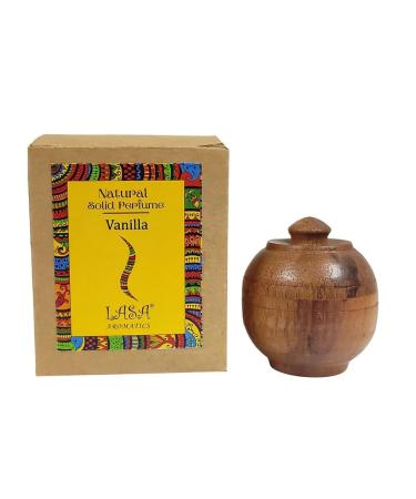 ANANYA FASHION & CRAFTS HUB Vanilla Natural Solid Perfume Beeswax Long Lasting Body Fragrance Balm Solid State Eau De Perfum in Wooden Jar 6 gm