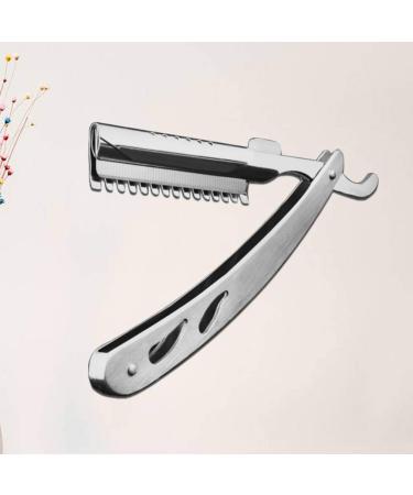 Minkissy Man Folding Razor - Vintage Straight Edge Razor with Interchangeable Blades for Eyebrow Shaping & Hair Clipping - Rustproof Steel - Buy Online on GoSupps.com