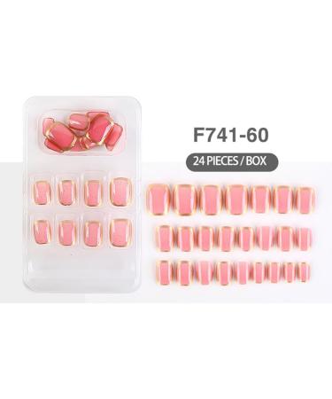 dijiusidy False Nail Perfect Matching Simple to Wear Fingernail Full Coverage Press Type Strong Viscosity Adjustable Paster Type 12 F741 Type 12 F741 - Buy Online on GoSupps.com