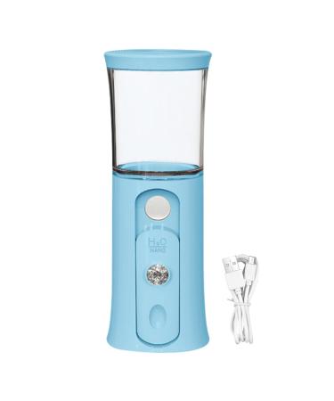 Portable Face Steamer - Portable Face Mister | Handheld Nano Mister | Portable Face Mist Handy Steamer Handy Nano Mist Sprayer with Colorful Light Rechargeable Cool Mist Sprayer for Home Travel Blue