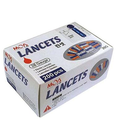 MOALAB Diabetic Aids Blood Lancets 28G x 200 (Box) - Medical Grade Needle for Blood Testing - Buy Online on GoSupps.com