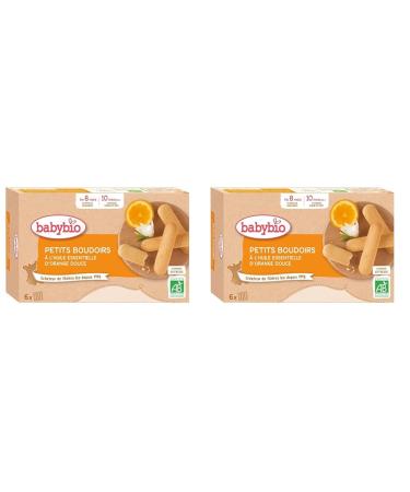 Babybio - Petits Boudoirs l'Huile Essentielle d'Orange Douce 120 g - BIO (Lot de 2) Orange 120 g (Lot de 2)