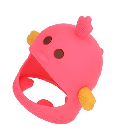 Handheld Pacifier Chew Toy - Silicone Portable Baby Teether & Soother | Watermelon Red - Buy Online on GoSupps.com