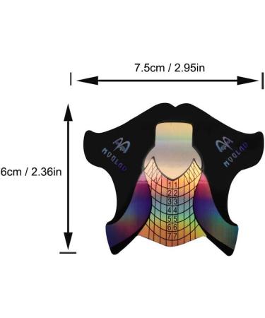 Nails Form fangzi 100pcs / 300pcs Nails Form Thick Nail Art Tips Guide Sticker Adhesive Nail Form Extension Nail Tool - Buy Online on GoSupps.com