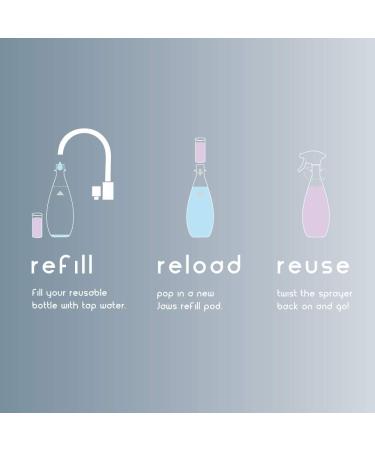 JAWS Cleaners Home Cleaning Kit - Multi-Surface Glass Shower & Hardwood Floor - Includes 2 Refill Pods - Eco-Friendly Refillable Cleaning Supplies - Buy Online on GoSupps.com