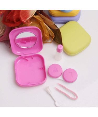 Lentil & Contact Lens Storage Container | Square Mini Box with Mirror | Perfect for Colored Contact Lenses | Stylish R Roze Design - Buy Online on GoSupps.com