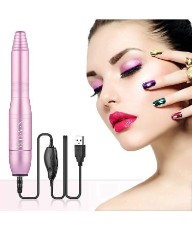 Professional Portable Electric Nail Drill Machine - 20000 RPM USB Manicure Pedicure Tool for Acrylic Nails Gel Polishing - Pink - Buy Online on GoSupps.com