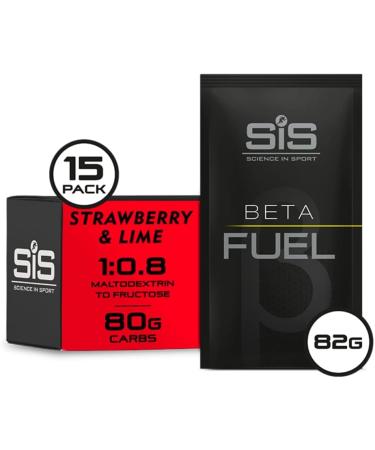 Science in Sport Beta Fuel 80 Dual Source Energy Drink Powder Strawberry and Lime Flavour Carb Powder 80g of Carbs Per Pack (15 Pack) - Buy Online on GoSupps.com