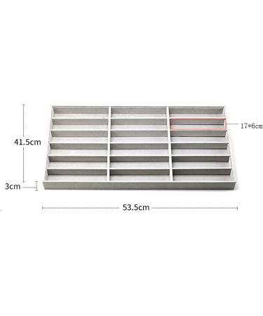 Premium CAIHUASHOPING 18-Slot Gray Glasses Stand & Jewelry Organizer | Stackable Sunglasses Rack with Box Tray for Home Use - Buy Online on GoSupps.com