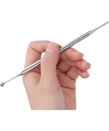 Stainless Steel Face Reflex Zone Massage Device - Portable Double Head Ear Acupuncture & Body Dot Probe Stimulator Pen - Buy Online on GoSupps.com