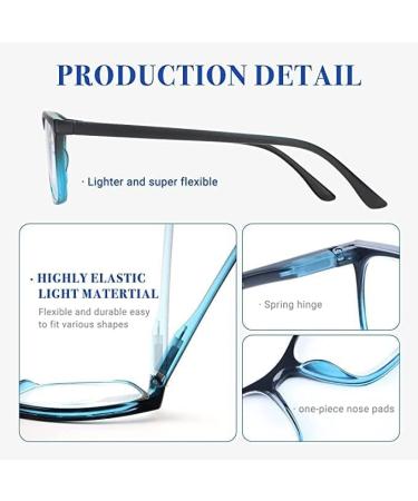 High-Quality EFE Reading Glasses for Women - Black Matt Comfortable Rectangular Design Vintage Style Feather Hinges Glare Protection - 3.00 Power - Buy Online on GoSupps.com
