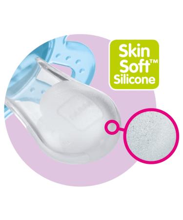 Mam Schnuller Start S298 Colors of Nature | Matte Silicone Pacifier for Infants 0-2 Months | Blue | 2 Pack with Self-Sterilizing Case - Buy Online on GoSupps.com