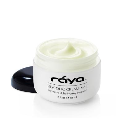 RAYA Glycolic Cream X-50 with AHA (G-329) | Exfoliating Facial Treatment for Non-Sensitive Skin Beginning to Show Signs of Aging | Helps Reduce Lines and Wrinkles | Made with Alpha Hydroxy Acids