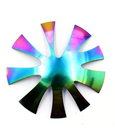 Nail template made of stainless steel with crystals French style manicure nail art polishing tools nail plates model (multicolored)