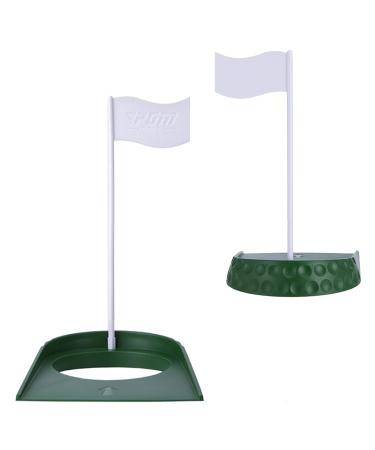 PGM Golf Putting Cup and Flag Putt Training Hole All-Direction Surface Regulation Practice Cup for Indoor Outdoor