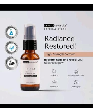 DERMO REPUBL Q Serum 10% Niacinamide + HA - Buy Online on GoSupps.com