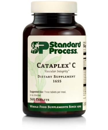 Standard Process Cataplex C - Immune Support Adrenal Support and Skin and Bone Health Supplement with Vitamin C Magnesium Citrate Calcium Sunflower Lecithin and More - 360 Tablets 360 Count (Pack of 1)