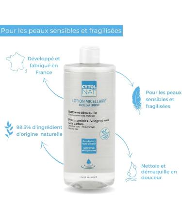 Cytolnat Micelle Lotion 500ml - Gentle Makeup Remover & Cleanser for Sensitive Skin | Perfume-Free Calm Skin for Infants Children & Adults - Buy Online on GoSupps.com