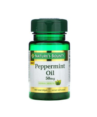 Nature's Bounty Peppermint Oil 50 mg 90 Coated Softgels