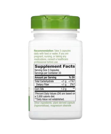 Nature's Way Corn Silk 1200 mg 100 Vegan Capsules - Buy Online on GoSupps.com
