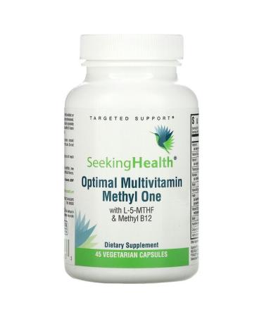 Seeking Health Optimal Multivitamin Methly One With L-5-MTHF & Methyl B12 45 Vegetarian Capsules