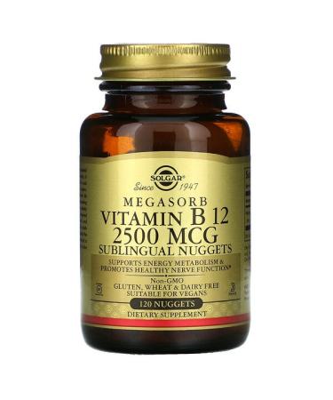 Solgar Megasorb Vitamin B12 2500 mcg 120 Nuggets