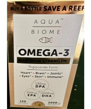 Aqua Biome Fish Oil, Maximum Strength, 120 Count