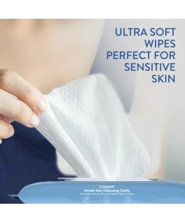 Cetaphil Gentle Skin Cleansing Cloths â€“ 25 Pre-Moistened 5x7.9 for Sensitive Skin - Buy Online on GoSupps.com