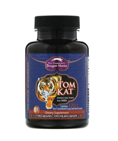 Dragon Herbs Tom Kat Potent Jing Tonic For Men 250 mg 100 Capsules