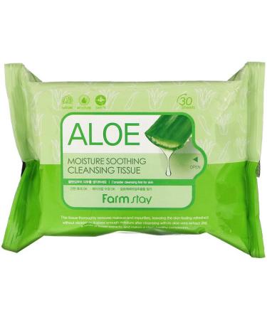 Farmstay Aloe Moisture Soothing Cleansing Tissue 30 Sheets 120 ml