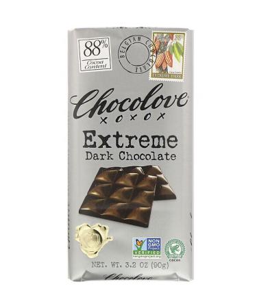 Chocolove Extreme Dark Chocolate 88% Cocoa 3.2 oz (90 g)