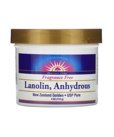 Heritage Store Lanolin Anhydrous 4 oz (114 g)