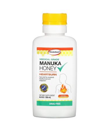 ManukaGuard Manuka Honey Medical Grade Natural Lemon Peach 6.8 oz (200 ml)