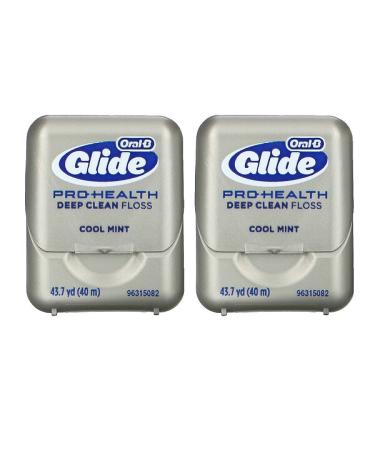 Oral-B Glide Pro-Health Deep Clean Floss Cool Mint 2 Pack 43.7 yd (40 m) Each