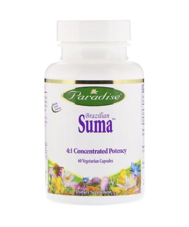 Paradise Herbs Brazilian Suma 60 Vegetarian Capsules