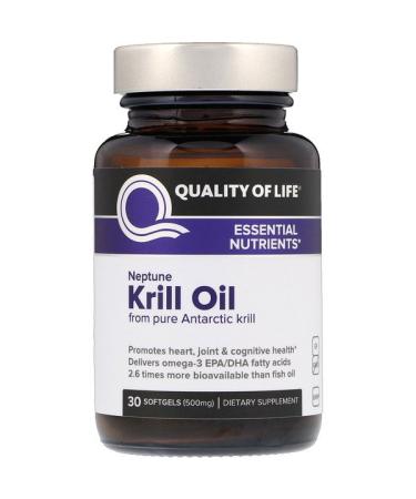 Quality of Life Labs Neptune Krill Oil Essential Nutrients 500 mg 30 Softgels