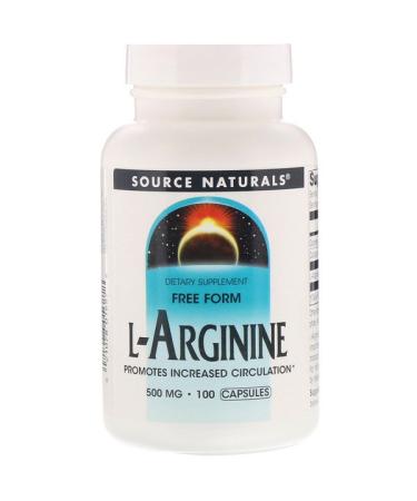 Source Naturals L-Arginine Free Form 500 mg 100 Capsules
