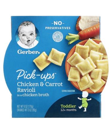 Gerber Pick-Ups Chicken & Carrot Ravioli in a Chicken Broth 12+ Months 6 oz (170 g)