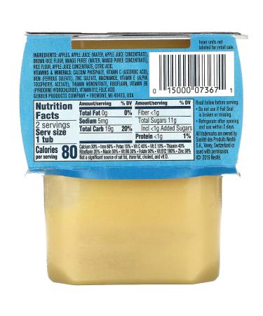 Gerber Apple Mango Rice Cereal 2nd Foods - 2 Pack (4 oz) | Healthy Baby Food - Buy Online on GoSupps.com