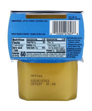 Buy Gerber Apple 2nd Foods - 4 oz 2 Pack | Nutrient-Rich Baby Food - Buy Online on GoSupps.com