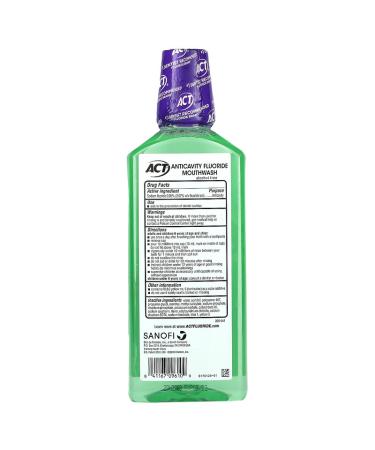 Act Total Care Anticavity Fluoride Mouthwash - Alcohol Free Fresh Mint 18 fl oz - Buy Online on GoSupps.com