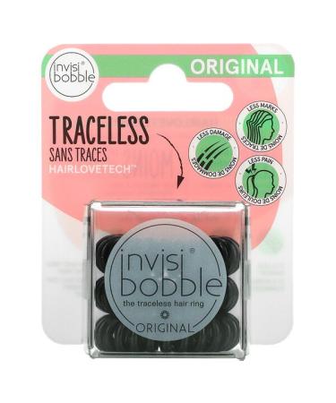 Invisibobble Original Traceless Hair Ring True Black 3 Pack