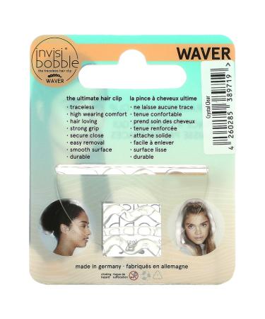 Invisibobble Waver Traceless Hair Clip - Crystal Clear 3 Pack | No Crease Hair Accessories - Buy Online on GoSupps.com