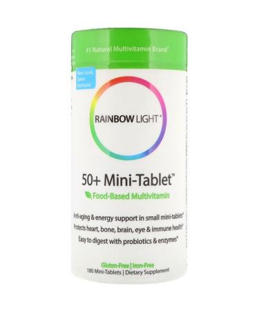 Rainbow Light 50+ Mini-Tablet Food-Based Multivitamin 180 Mini-Tablets