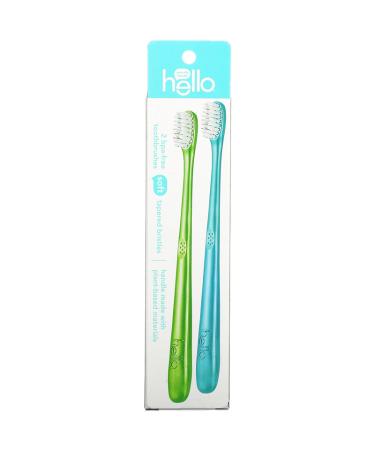 Hello BPA-Free Soft Toothbrushes - GreenBlue Set of 2 - Buy Online on GoSupps.com