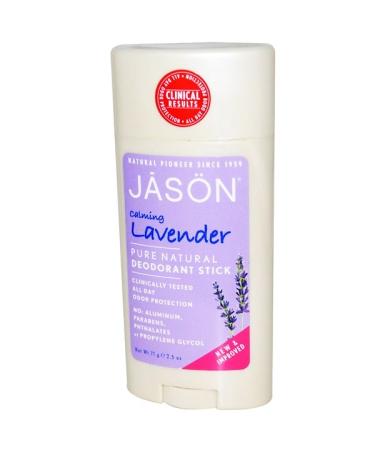 Jason Natural Pure Natural Deodorant Stick Calming Lavender 2.5 oz (71 g)